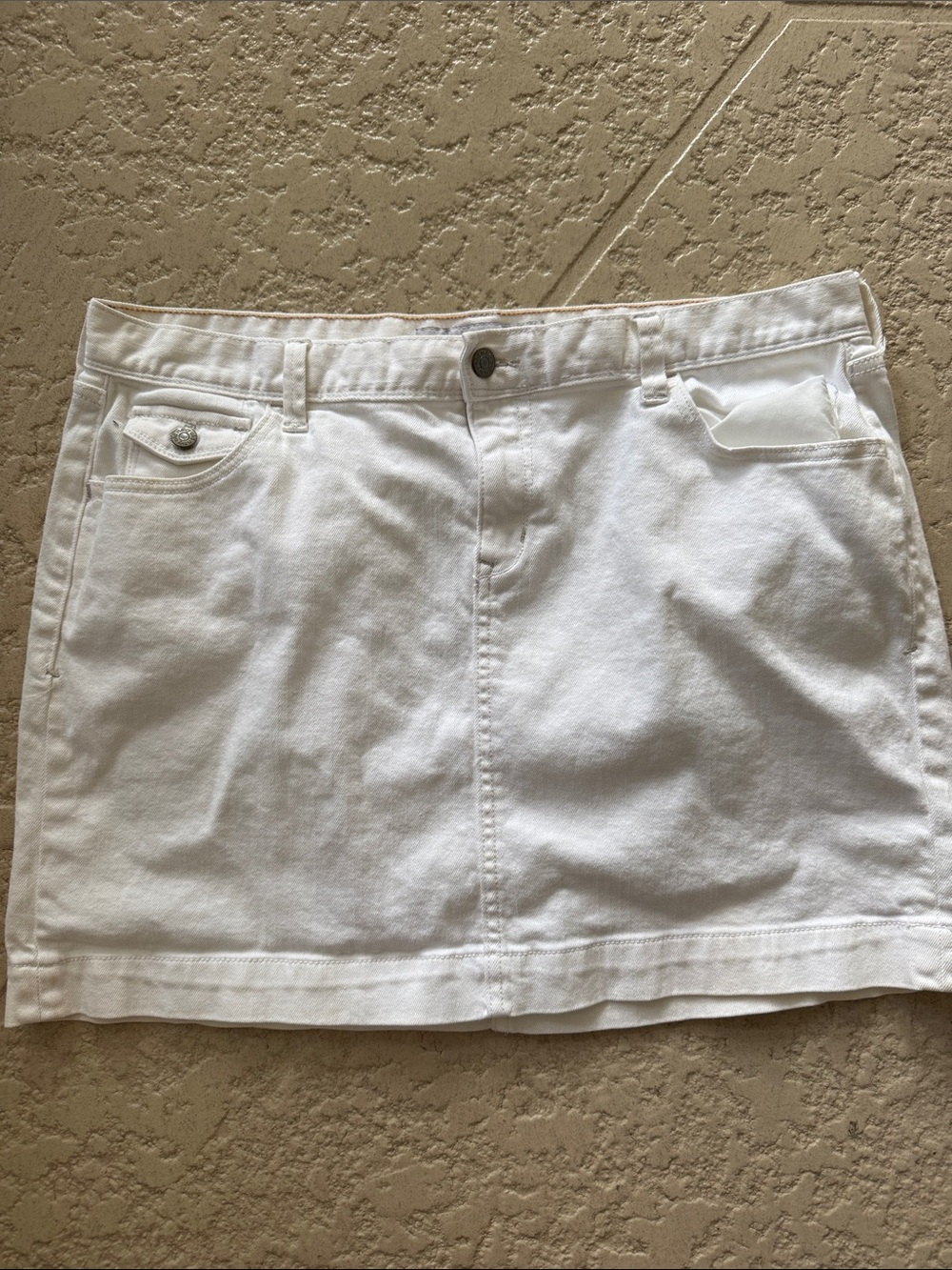 Old Navy White Denim Mini Skirt